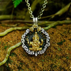 Ganesh Pendant, Sterling Silver Pendant MADE TO ORDER, free shipping, hinduism, indian pendant, silver jewelry
