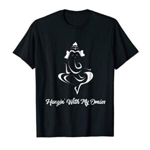 Funny Yoga T-shirt Ganesh Elephant Hangin' With My Omies